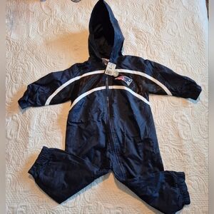 New England Patriots 24 months windsuit, lined 3/4 front zipper, NEW